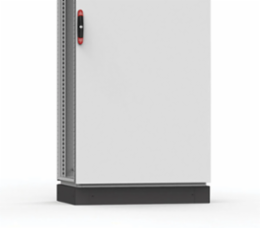 Front/Rear Plinths, PF, 100x898x63mm, Umbra Gray, Zinc Plated, Mild Steel
