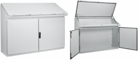 ProLine Gold Series 2-Bay Desk Console Type 12, 1175x1555x469, Lt Gray, Steel