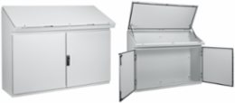 ProLine Gold Series 2-Bay Desk Console Type 12, 1175x1555x469, Lt Gray, Steel