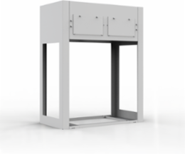 Ground Mounted Plinth 1000 x 600 x 600 mm, Galvanized Steel, RAL 7035