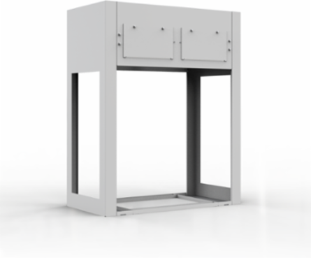 Ground Mounted Burial Plinth 1000x1800x400mm Galvanized Steel RAL7035