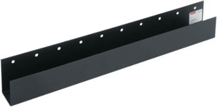 ProLine Horizontal Cable Trough, 500mm, Black, Steel