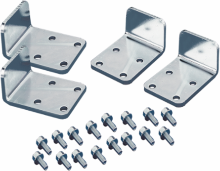 L Joining Bracket, 10-Gauge Steel, Plated, 0.7 lb