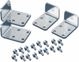 L Joining Bracket, 10-Gauge Steel, Plated, 0.7 lb