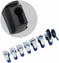 ProLine DIN Lock Inserts (DIN Profile Handle Only), Slotted, Plated, Steel