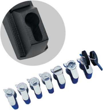 ProLine DIN Lock Inserts (DIN Profile Handle Only), 8mm Triangle, Plated, Steel