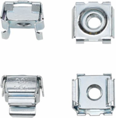 Cage Nut Package M6, Qty 20, Plated Steel for Square-Hole Rack Angles