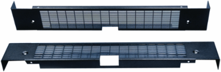 Vented Plinth Base Covers, fits 200x600mm, Black, Steel