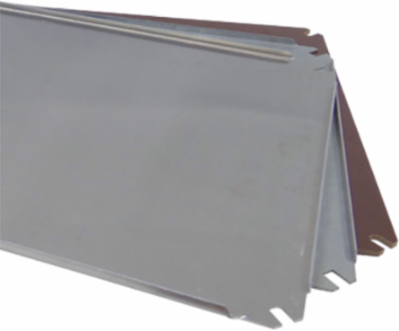 PolySafe Mounting Plate, 35.04x15.35x0.06, Powder Coated, Mild Steel