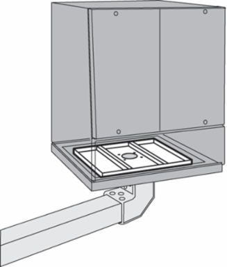 Support Bracket for ProLine Sloped-Front HMI Enclosure, fits 600 wide, Mill, AL