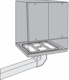 Support Bracket for ProLine Sloped-Front HMI Enclosure, fits 600 wide, Mill, AL