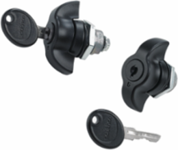 Keylocking Quarter-Turn Wing Knob - Black Zinc, 0.32 lb