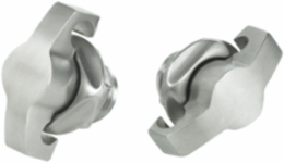 Padlocking Wing Knob, 1.97x1.30x1.00, Brushed, SS316