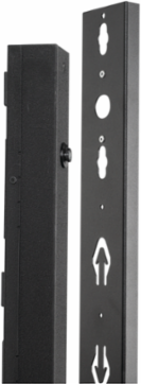 ProLine Cable and PDU Manager, 74.47 Inch x 3 Inch x 0.75 Inch, Steel, Black