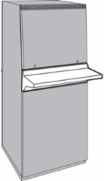 PROLINE-PC Writing Desk, fits 800mm wide, Lt Gray, Steel
