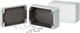 QLine D EMC Enclosure Type 4X, 160x80x85mm, Light Gray, Polycarbonate