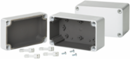 QLine E EMC Enclosure Type 4X, 175x175x74mm, Light Gray, Polycarbonate