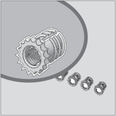Brass Insert Kit for QLine I Enclosures, M3 Internal Thread, 0.1 lbs