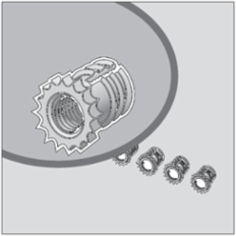 Brass Insert Kit for QLine I Enclosures, M3 Internal Thread, 0.1 lbs