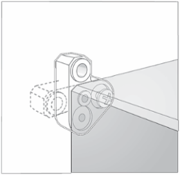 QLine D Mounting Bracket Kit, Light Gray, Polycarbonate