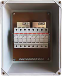 RF Solar Combiner Box, 13.32x11.32x5.52, 6 contacts, Fiberglass