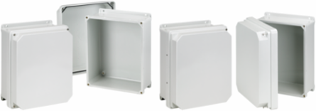 Raised Cover Hinged with Screws Type 4X, 11.68x9.69x6.16, Fiberglass