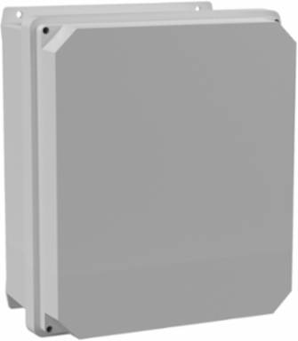 Raised Cover with Latches Type 4X, 13.62x11.62x7.24, Lt Gray, Fiberglass