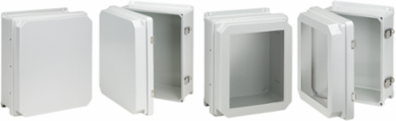 Raised Cover with Latches Type 4X, 17.48x15.77x9.44, Lt Gray, Fiberglass