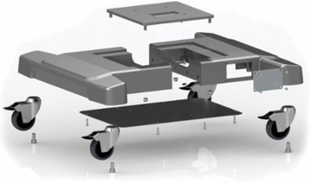 Syspend 281-MAX Flex Base, 591x591x72, Light Gray, Aluminum