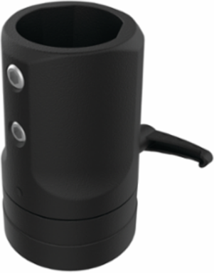 Syspend 281-Max 48mm Round Tube Flange Coupling, 5.00x3.15x3.15, Black, Aluminum
