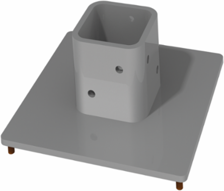 Compact Series 4 Adapter Plate 242x242x124, Aluminum, IP65 Rating
