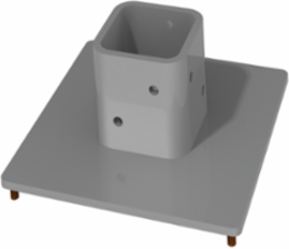 Compact Series 4 Adapter Plate 242x242x124, Aluminum, IP65 Rating