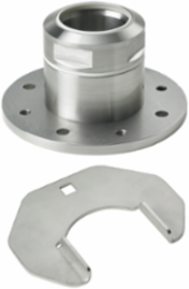 Syspend Sanitary HMI Fixed Base Bracket, 4x7x7, Brushed, SS304