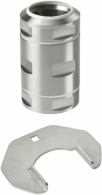 Syspend Sanitary HMI Fixed Coupling, 6x3x3, Brushed, SS304