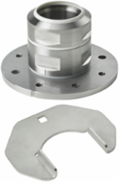 Syspend Sanitary HMI Swivel Base Bracket, 4x7x7, Brushed, SS304