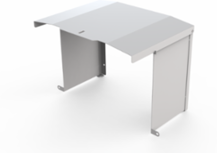 Sun Shade, Small, 8" x 10.5" x 1", White, Aluminum