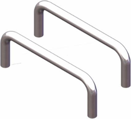 Polished Stainless Steel Handle Kit, 4.32 Inch x 0.31 Inch x 1.50 Inch