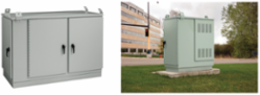 OPAL Pad-Mount DSL Cabinet, 48.50x43.54x30.00, Lt Gray, Aluminum