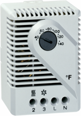 Thermostat Controller, 2.64x1.97x1.50, 230V Fahrehneit, Lt Gray, Plastic