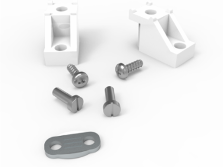 Isolator for 12x3 Inch Copper Bar, Light Gray Plastic, 27x40x20mm