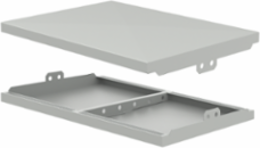 Top Solar Shield for Cabinet, 1.73x30.20x30.39, Lt Gray, Aluminum
