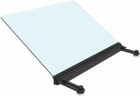 Rack Top Baffle, 10.90 x 29.50 x 22.50 Inch, Black, Polycarbonate PVC