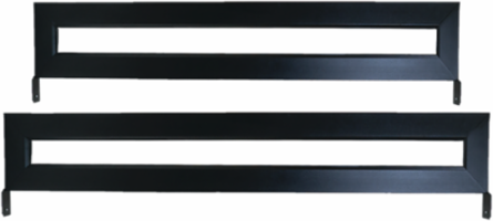 Express Transom Window 16 x 66 Inch, Black Polycarbonate ABS, Powder Coated