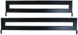 Express Transom Window 16 x 99 x 2 Inch, Black Polycarbonate ABS