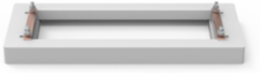Adaptor Frame for DIN Base, 750x320mm, Reinforced Polyester, Light Gray