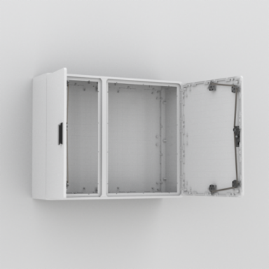 Wall mounted, 1250X1000X320, Combinable, no MP, polyester, IP54, 2 doors