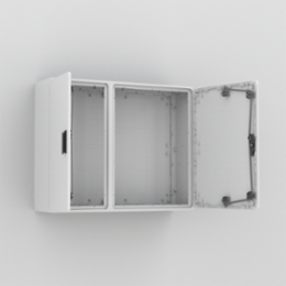 Wall mounted, 750X1250X320, Combinable, no MP, polyester, IP54, 2 doors