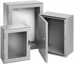 Ultrx Enclosure Solid Door Type 4X, 600x500x250mm, Lt Gray, Fiberglass