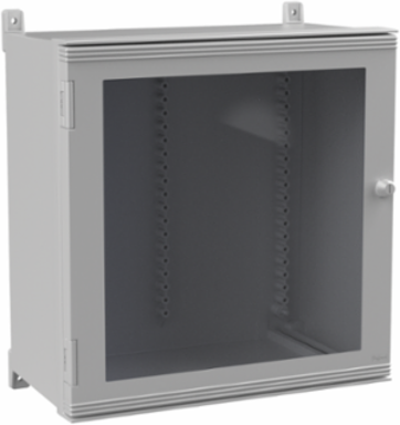 Ultrx Enclosure Window Door Type 4X, 600x600x300mm, Lt Gray, Fiberglass
