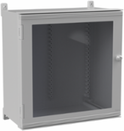 Ultrx Enclosure Window Door Type 4X, 600x600x300mm, Lt Gray, Fiberglass